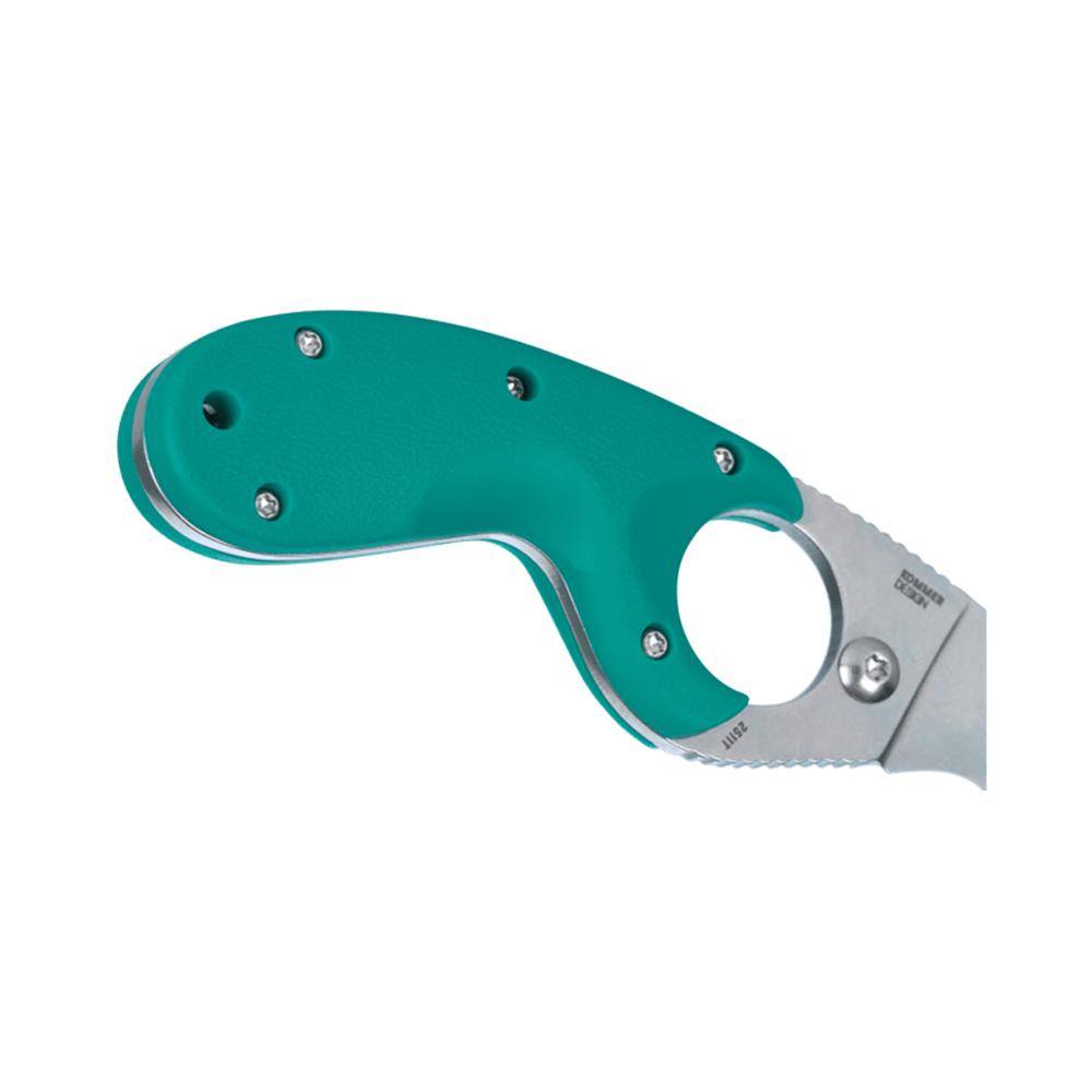 CRKT Bear Claw Fixed Knife 2-2/5" Hawkbill Blade Green - Image 4