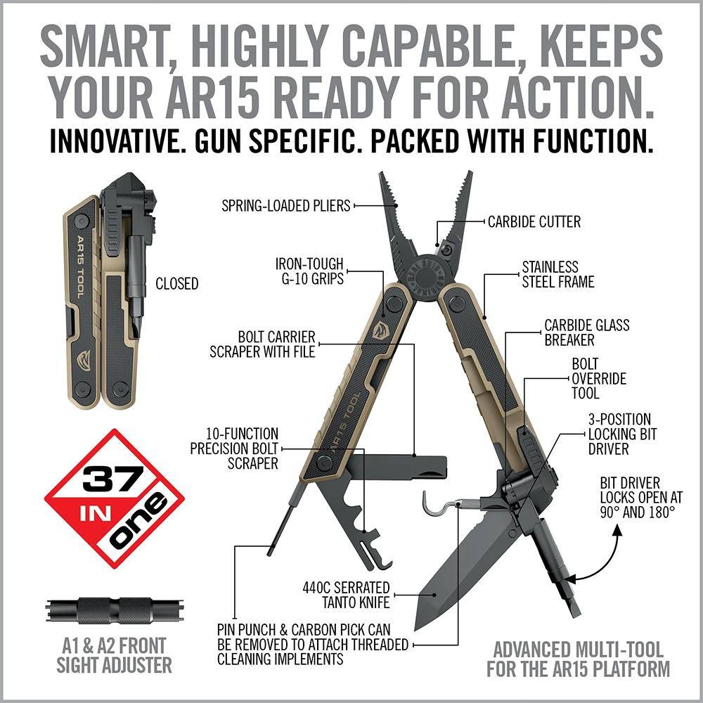 Real Avid AR-15 Tool 37-In-1 Tactical Multitool - Image 6