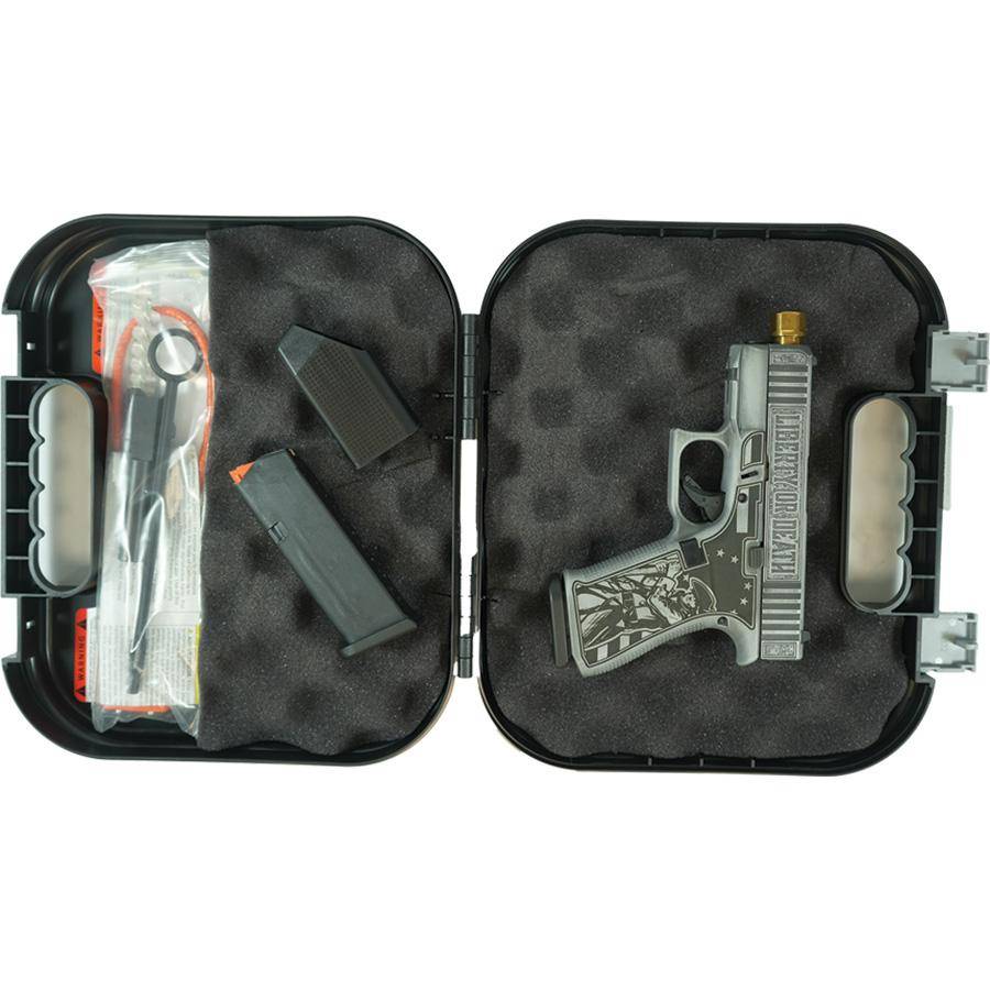 Glock 43x "Liberty or Death" Subcompact Handgun 9mm Luger 10rd Magazines (2) 3.9" Gold Barrel Accessory Rail USA Made - Image 5