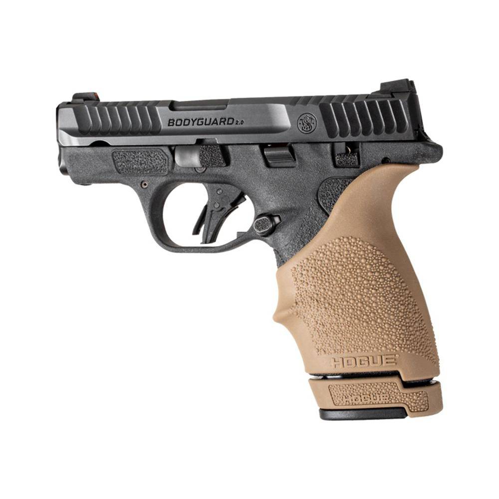 Hogue OverMolded Rubber Grip Extension Base Pad for S&W M&P Bodyguard 2.0 12rd Magazines FDE - Image 3