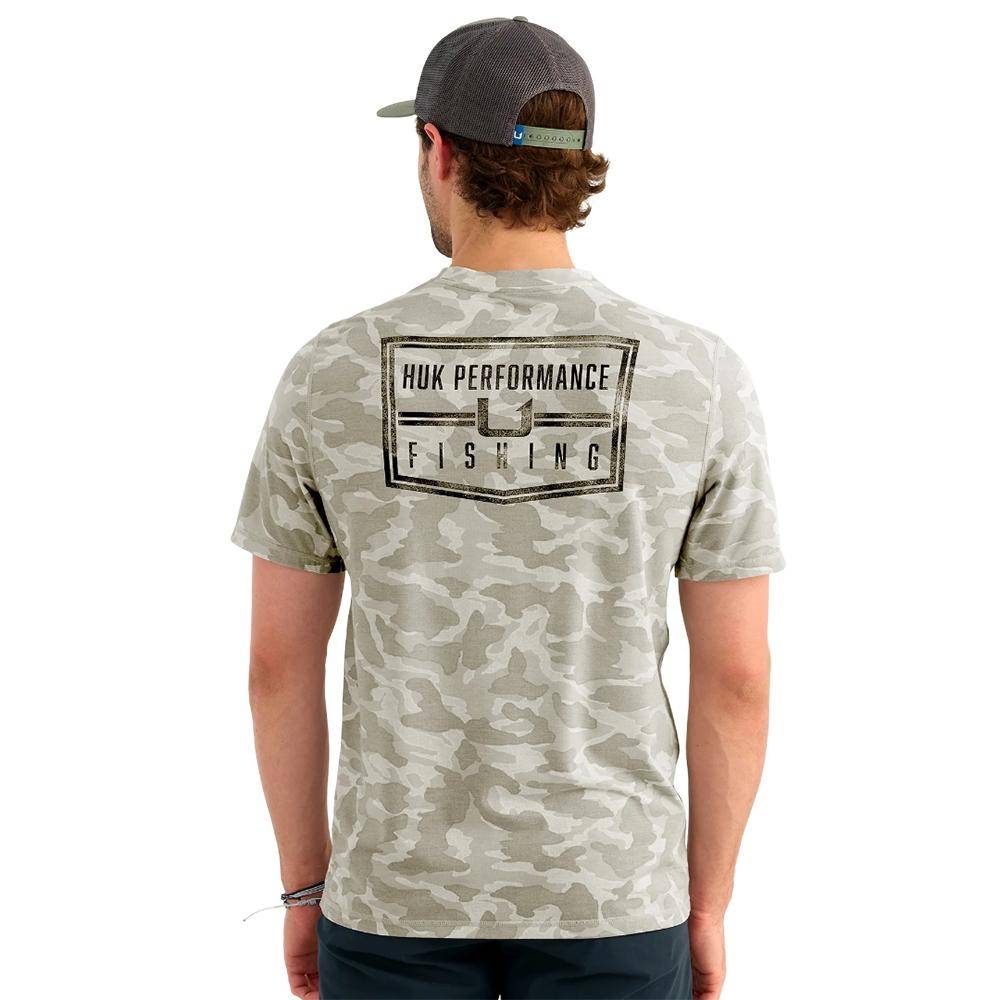 Huk Drift Performance Short Sleeve Shirt Seagull Camo L - Image 2