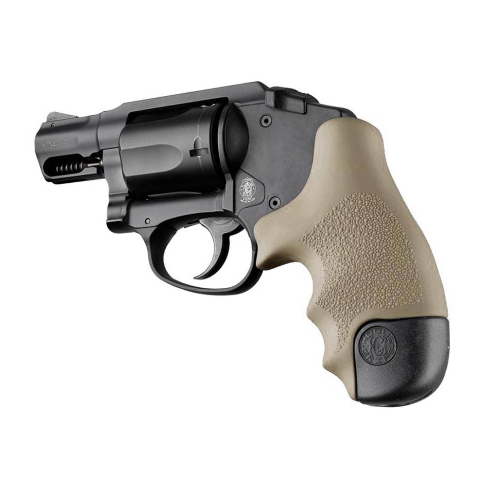 Hogue Overmolded Rubber Tamer Grip S&W Round Butt J-Frame Centennial Revolvers & Polymer M&P Bodyguard 38 FDE - Image 4