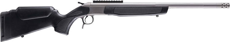 CVA Scout TD Single Shot Rifle .35 Whelen 22" Threaded Stainless Barrel Black Stock 0 MOA Pic Rail