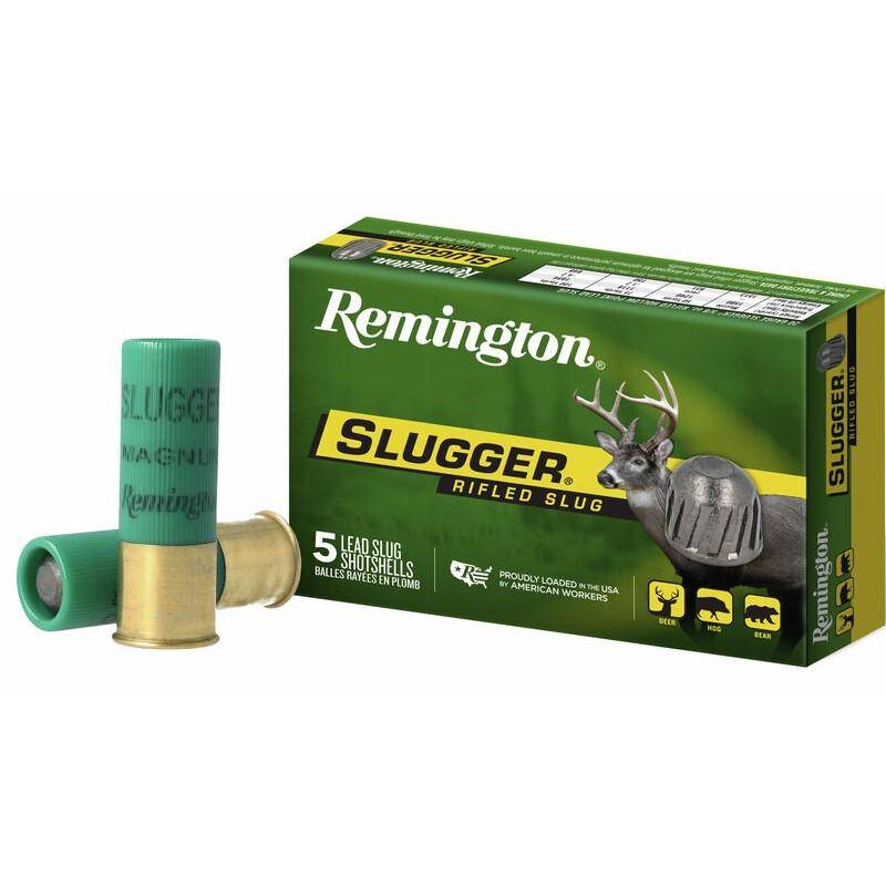 Remington Slugger Rifled Slug 12 ga 3" MAX 1 oz Slug 1760 fps 250/ct Case (50-5/ct)