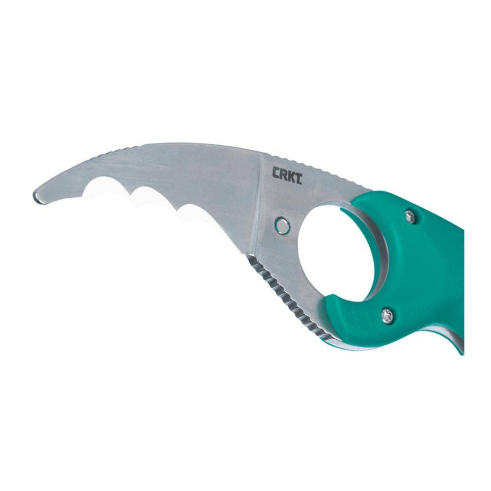 CRKT Bear Claw Fixed Knife 2-2/5" Hawkbill Blade Green - Image 3