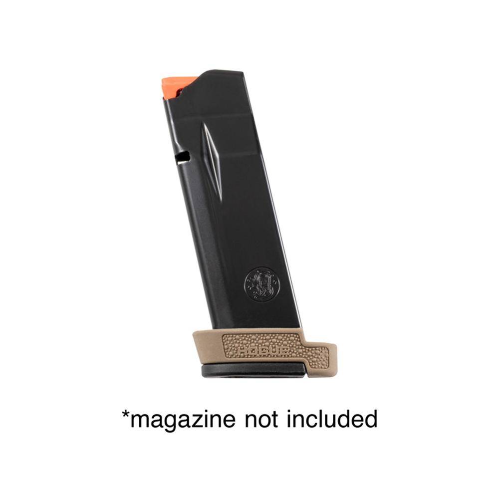 Hogue OverMolded Rubber Grip Extension Base Pad for S&W M&P Bodyguard 2.0 12rd Magazines FDE - Image 2