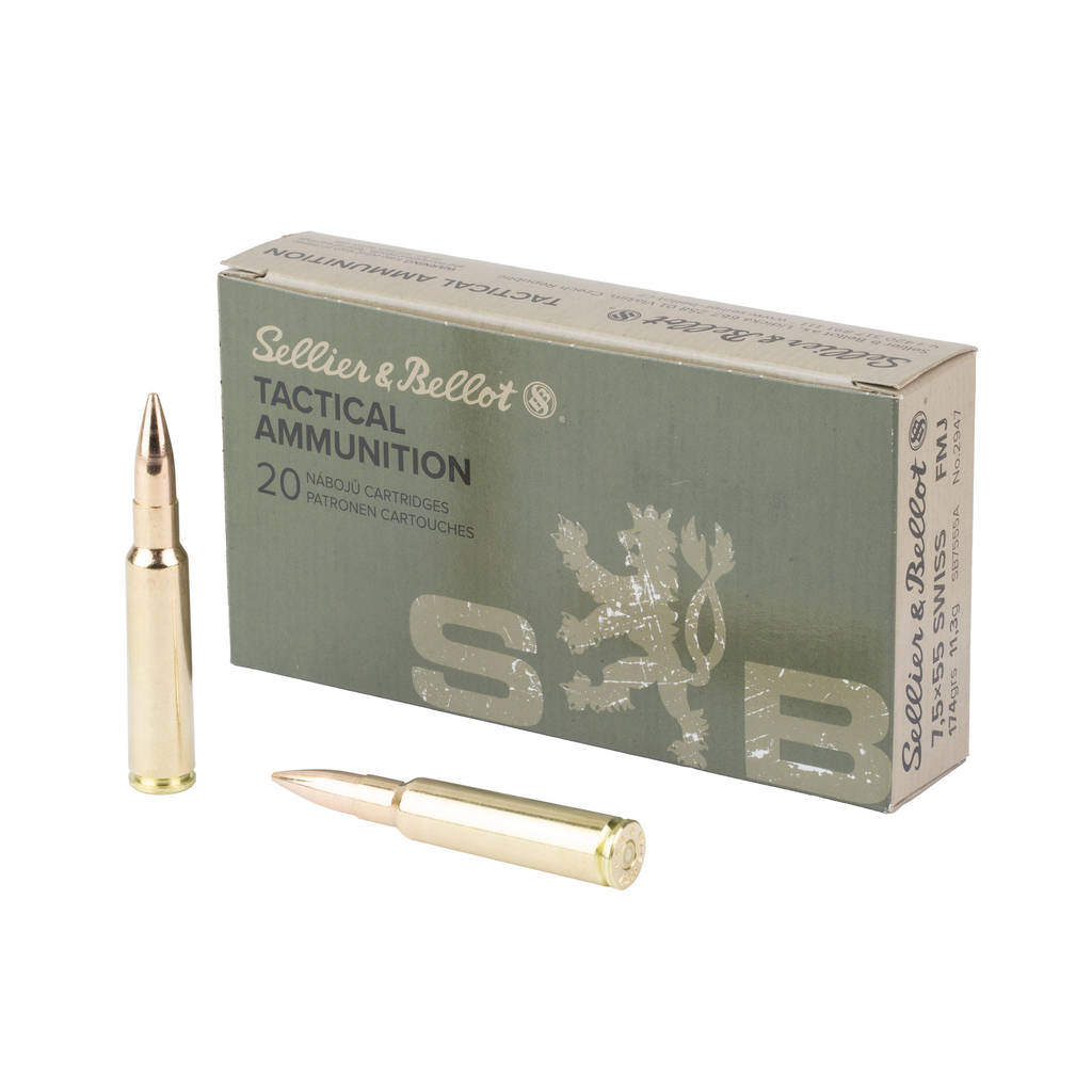 S&B 7.5X55 SWISS 174GR FMJ 20/400