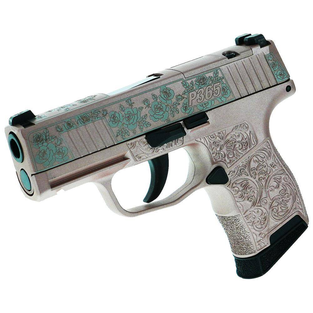 Sig Sauer "Guns & Roses Rose Gold" P365 Optic Ready Handgun 9mm Luger 10rd Magazines(2) 3.1" Barrel X-RAY 3 Sights - Image 4