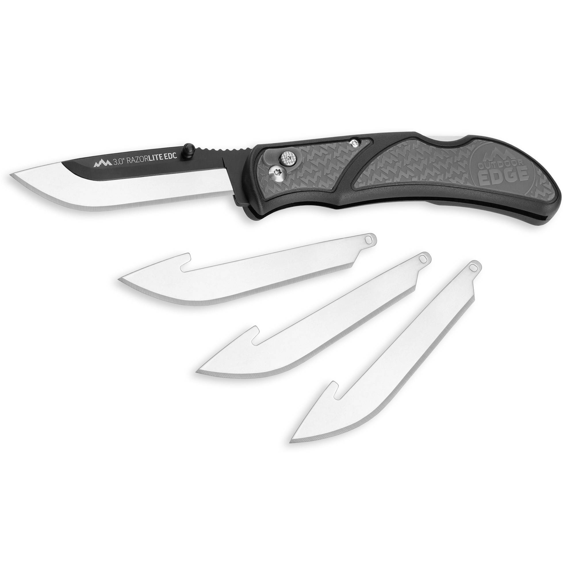 Outdoor Edge RazorEDC Lite Replaceable Blade Folding Knife 3" Drop Point Blade Grey - Image 7