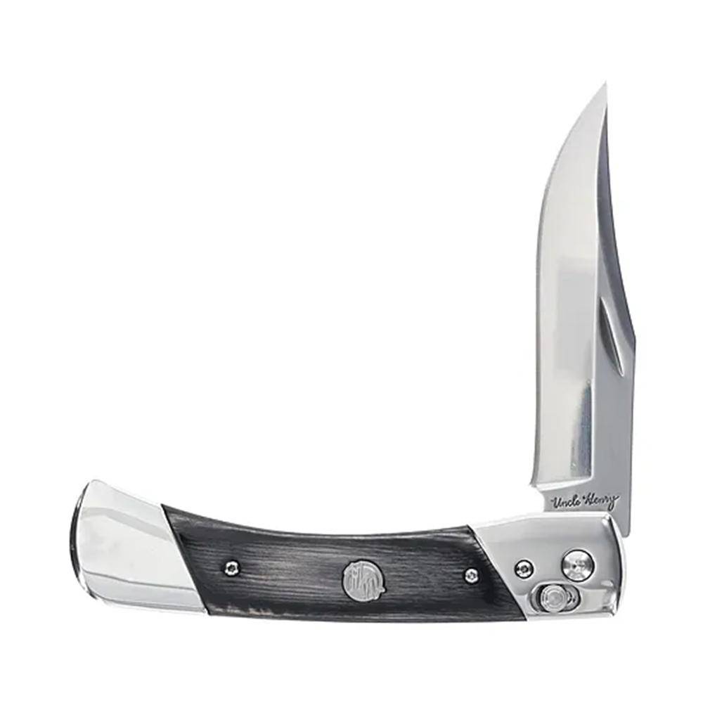 Uncle Henry PLB7 Bear Paw Folding Knife 3-4/5" Clip Point Blade Black