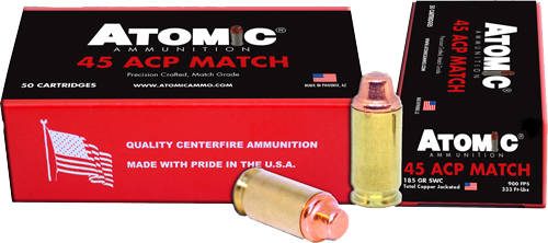 ATOMIC 45 ACP MATCH 185GR LEAD