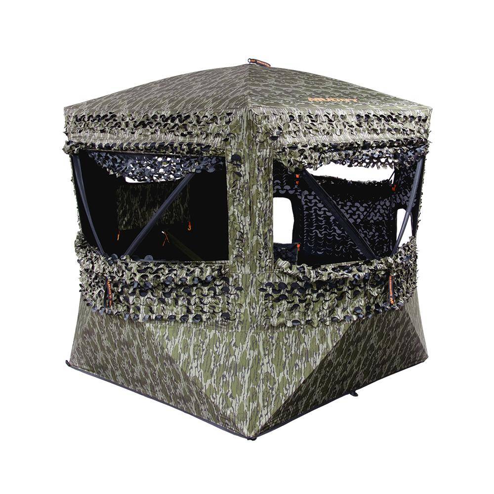 Muddy Carnage Die Cut Ground Blind Mossy Oak Bottomland - Image 3