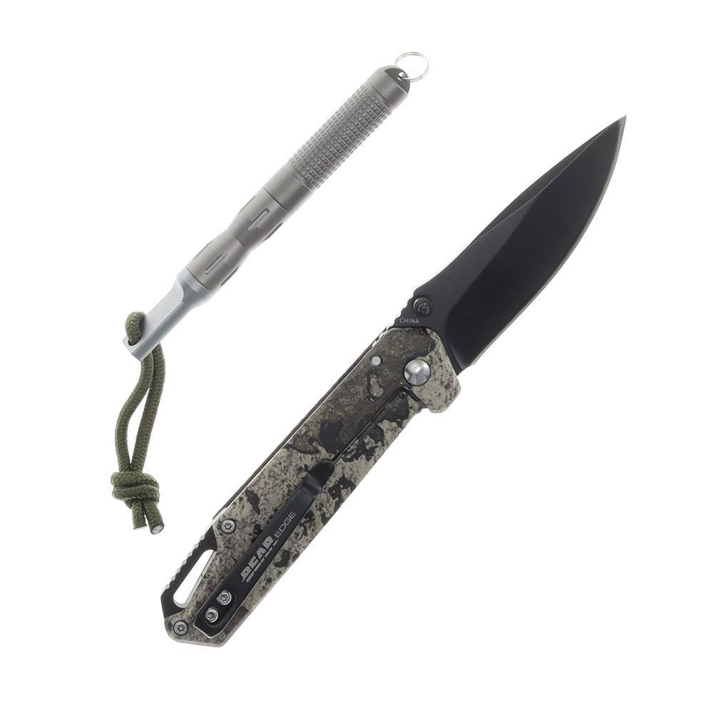 Bear & Son Edge Folding Knife 3" Drop Point Blade Truetimber Strata - Image 2