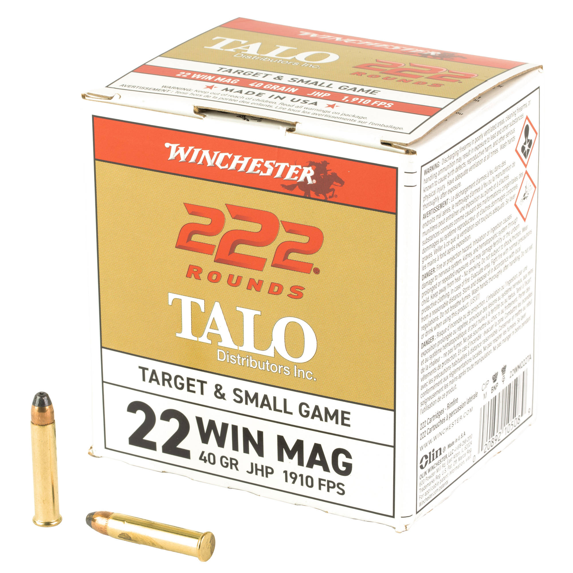 WIN TALO 22WMR 40GR JHP 222/2220