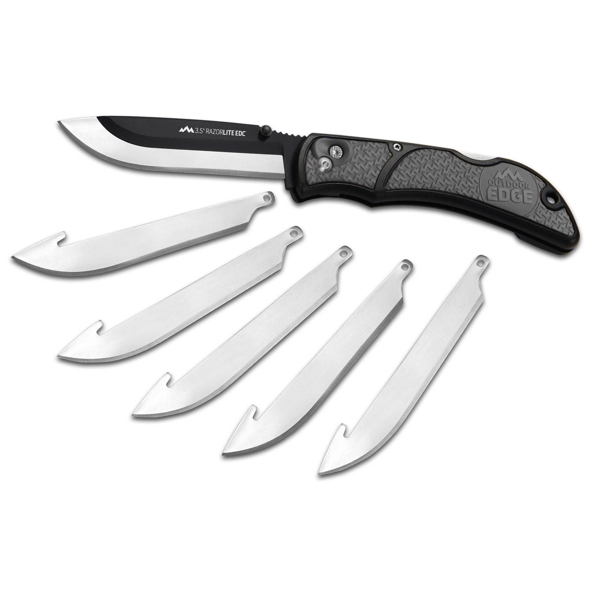 Outdoor Edge RazorEDC Lite Replaceable Blade Folding Knife 3-1/2" Drop Point Blade Grey - Image 7