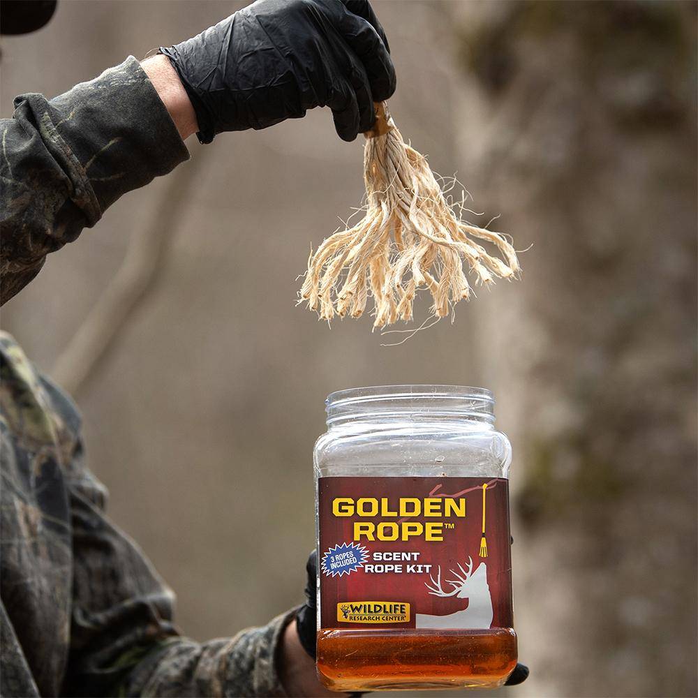Wildlife Research Golden Rope Scent Rope Kit with 1 Rope and 4 oz Attractant Bottle - Image 3