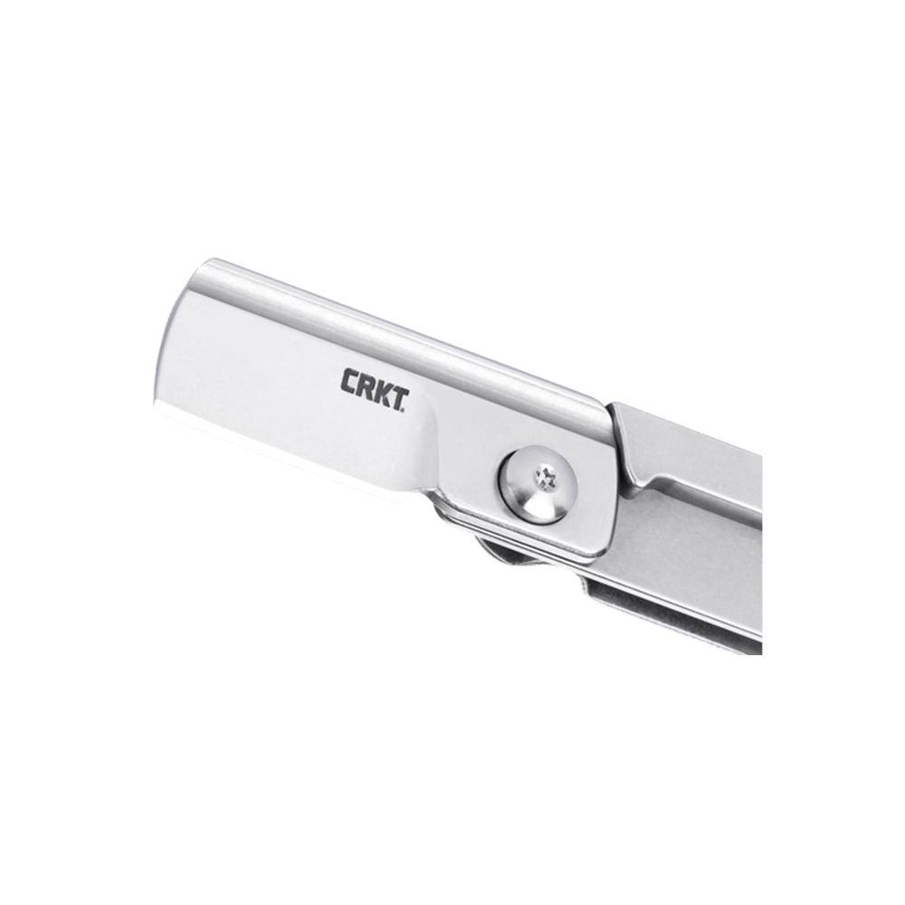 CRKT Box Key EDC Folding Pocket Knife 1-1/4" Blade Silver - Image 4