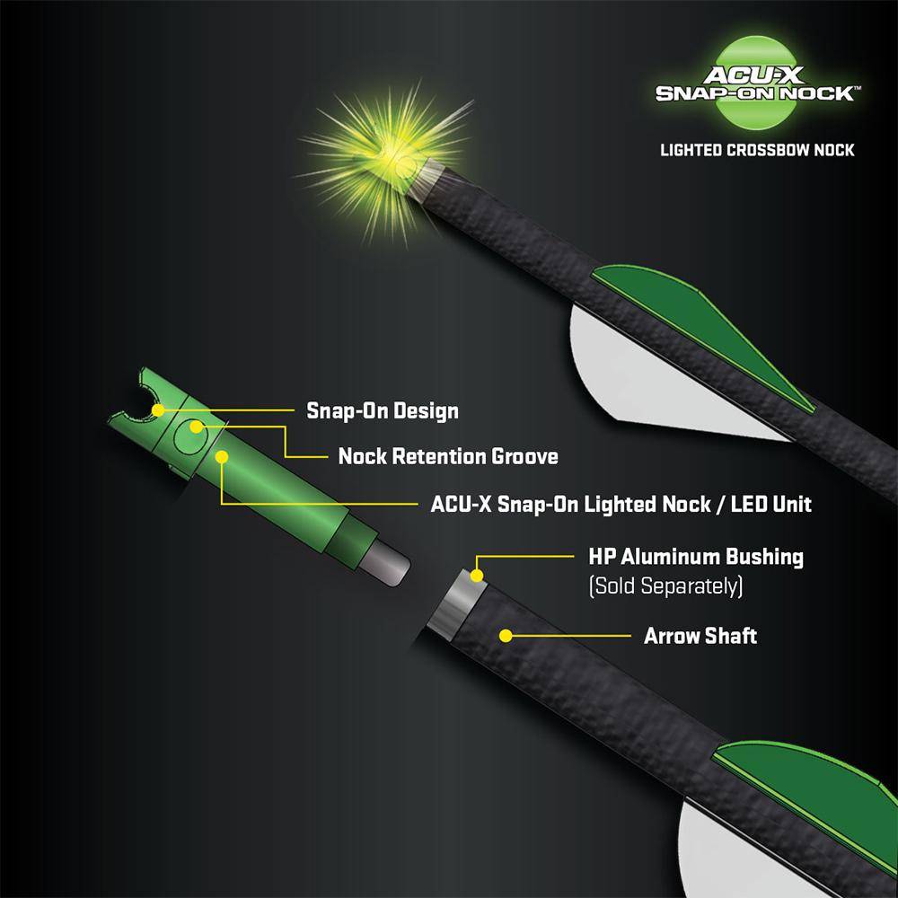 TenPoint ACU-X Snap-On Lighted Crossbow Nock 3/ct - Image 2