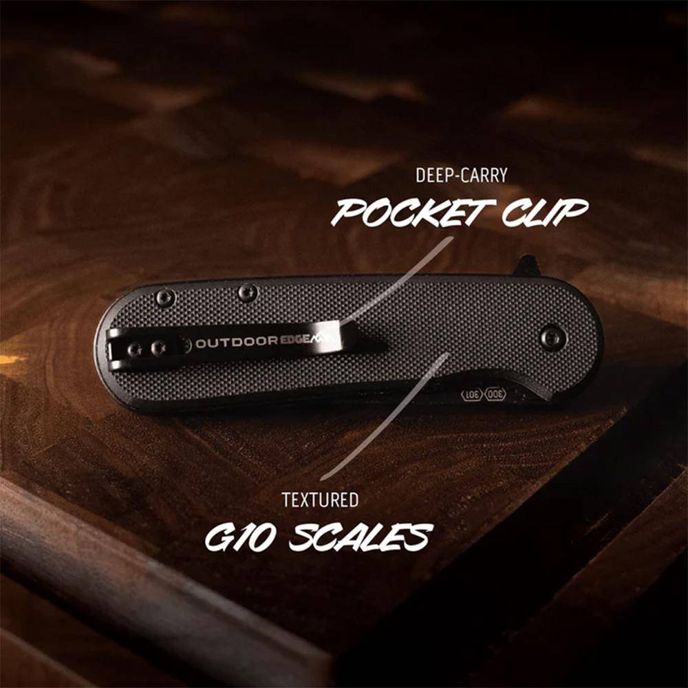 Outdoor Edge Razor VX2 Replaceable Blade Folding Knife 3" Drop Point Blade Black - Image 4