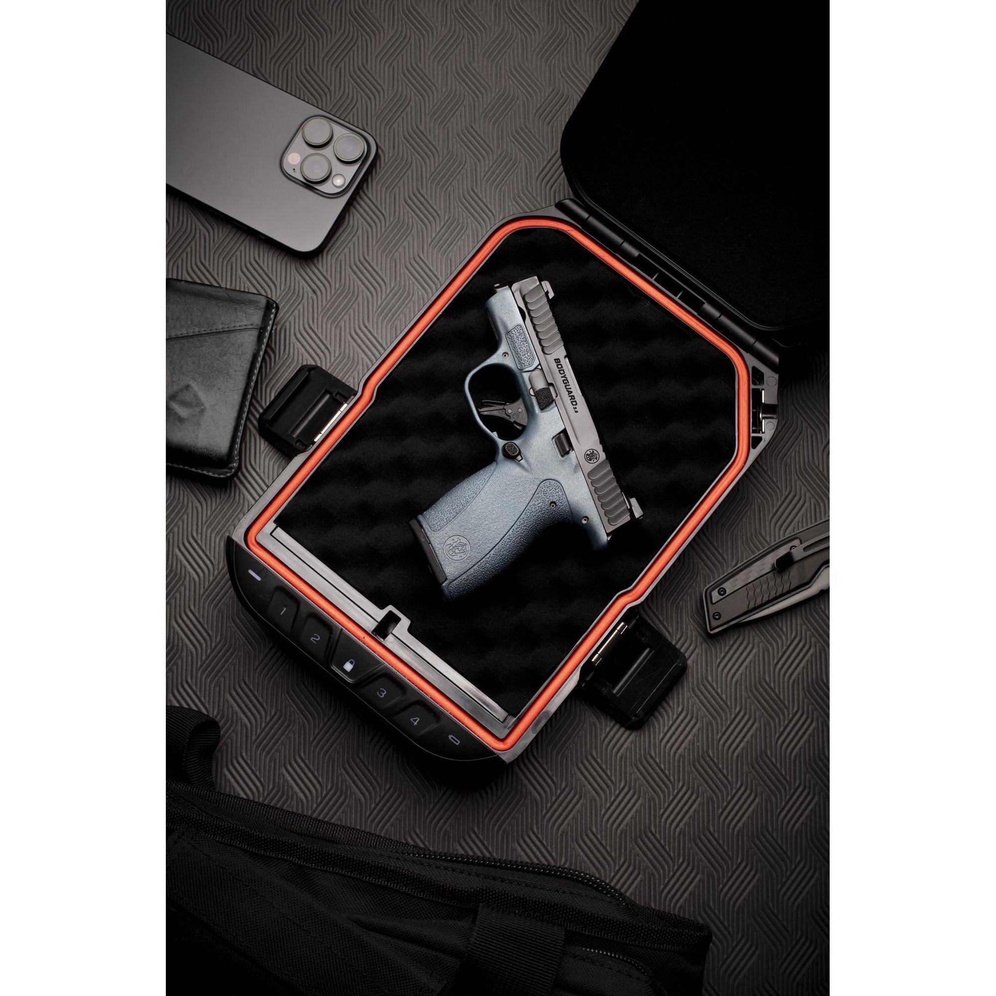 S&W Exclusive "Blue Titanium" M&P Bodyguard 2.0 No Thumb Safety Handgun .380 Auto 10(1)&12(1)rd Magazines 2.75" Barrel Titanium Blue Grip - Image 7