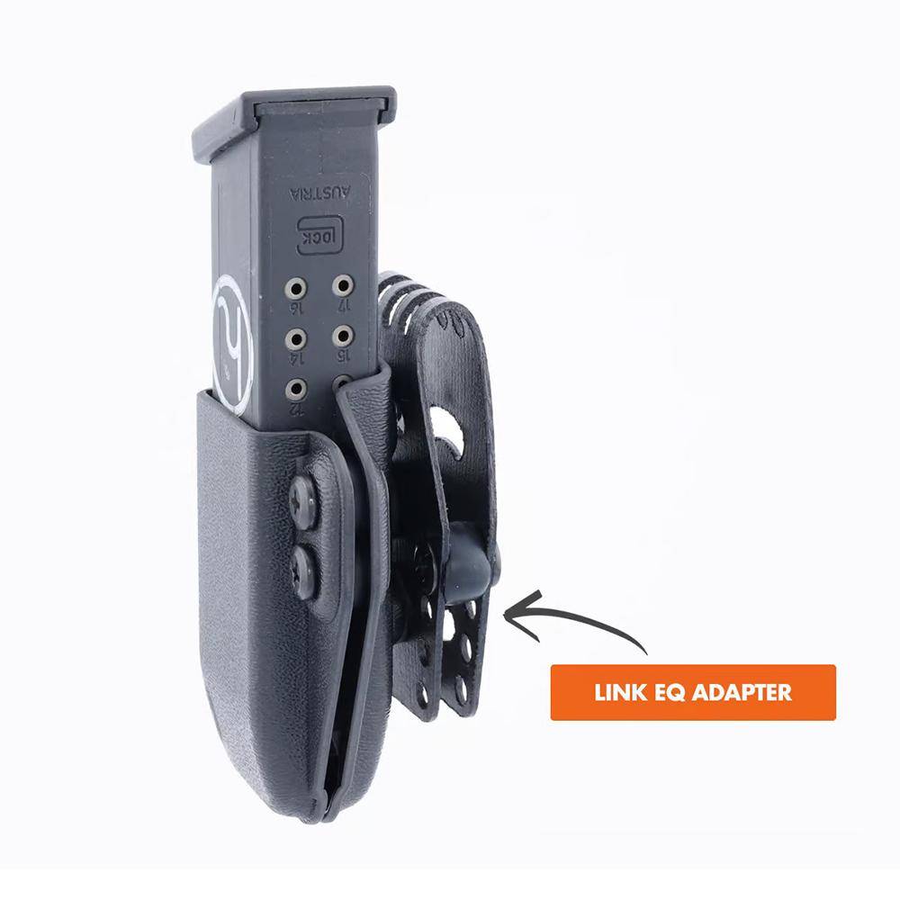 Henry Holsters Duty Pistol Mag Carrier for Glock 9/40 with Link EQ Black RH - Image 3
