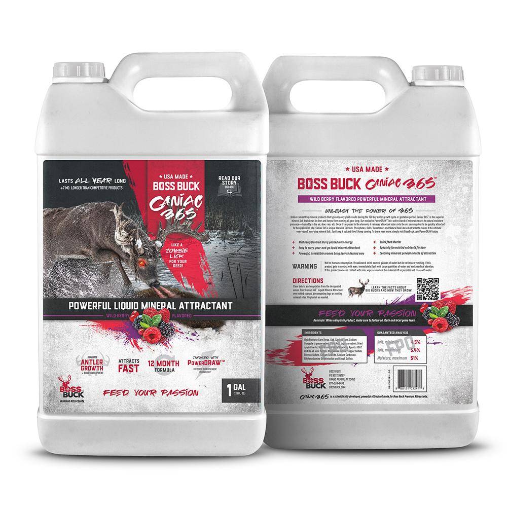 Boss Buck Caniac 365 Wild Berry Liquid Attractant 1 Gal