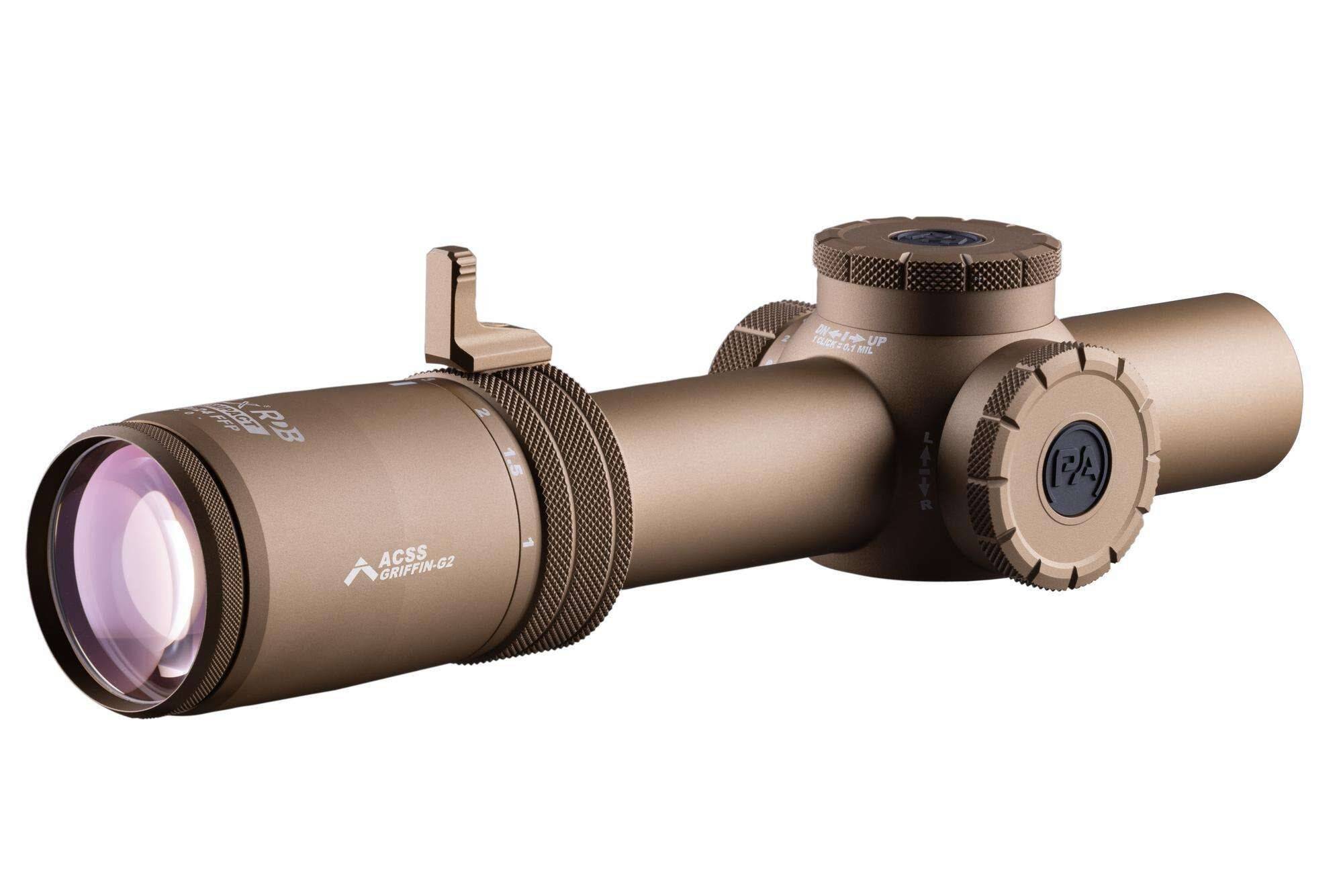 Primary Arms Compact PLxC 1-8X24 FFP RDB Rifle Scope - ACSS Griffin MIL G2 Reticle - FDE - Image 5