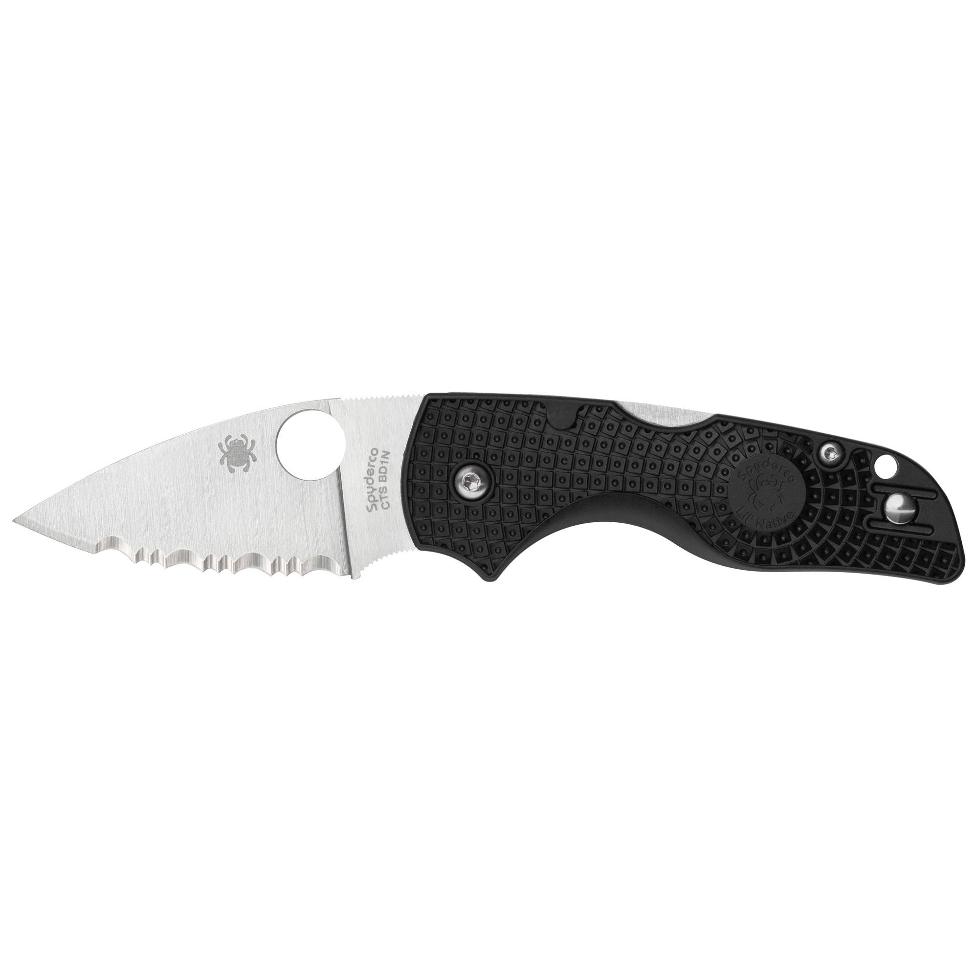 SPYDERCO LIL NATIVE LW BLK/SLV SRTD