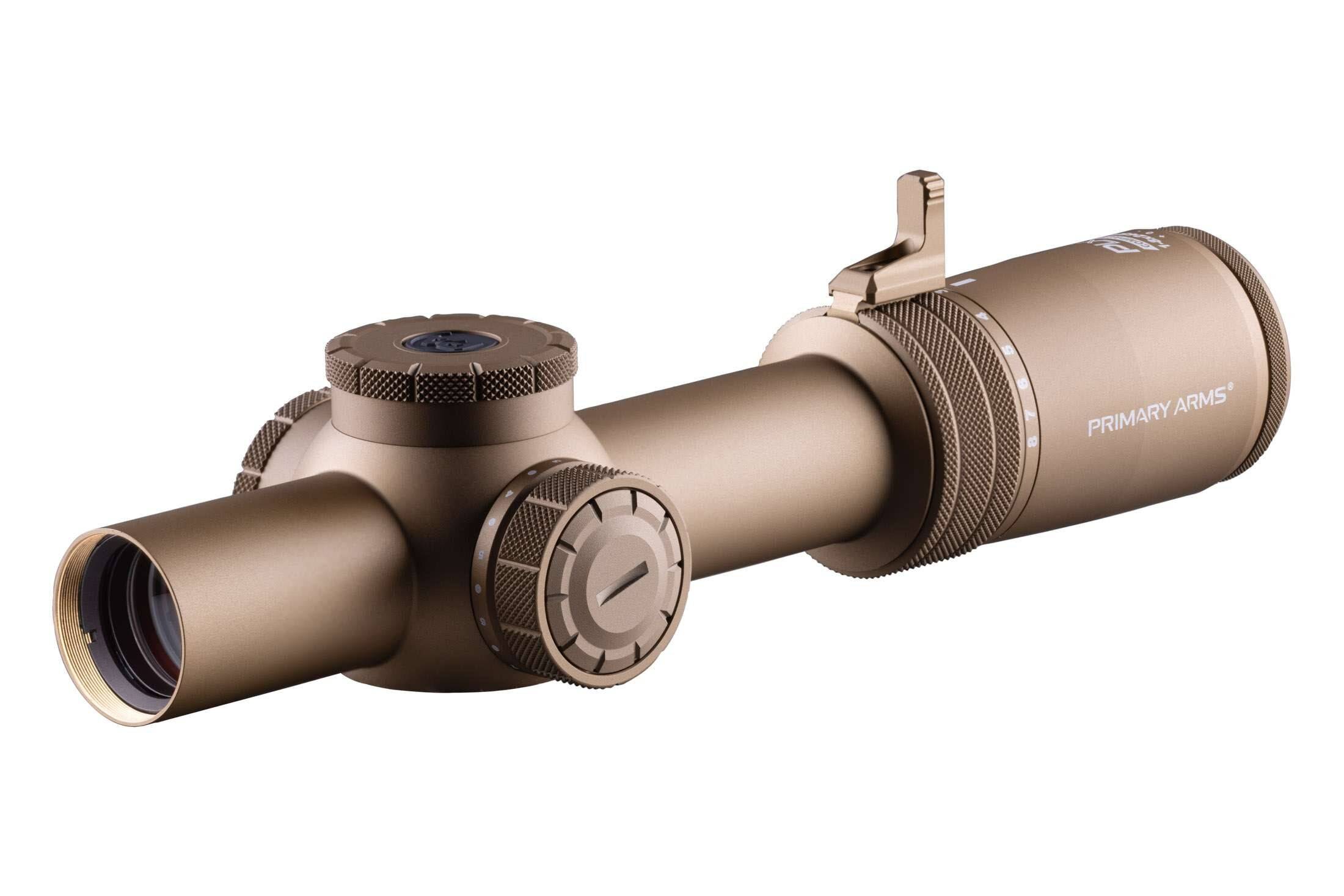 Primary Arms Compact PLxC 1-8x24 FFP RDB Rifle Scope - ACSS Raptor 5.56/.308 Yard G2 Reticle - FDE - Image 4