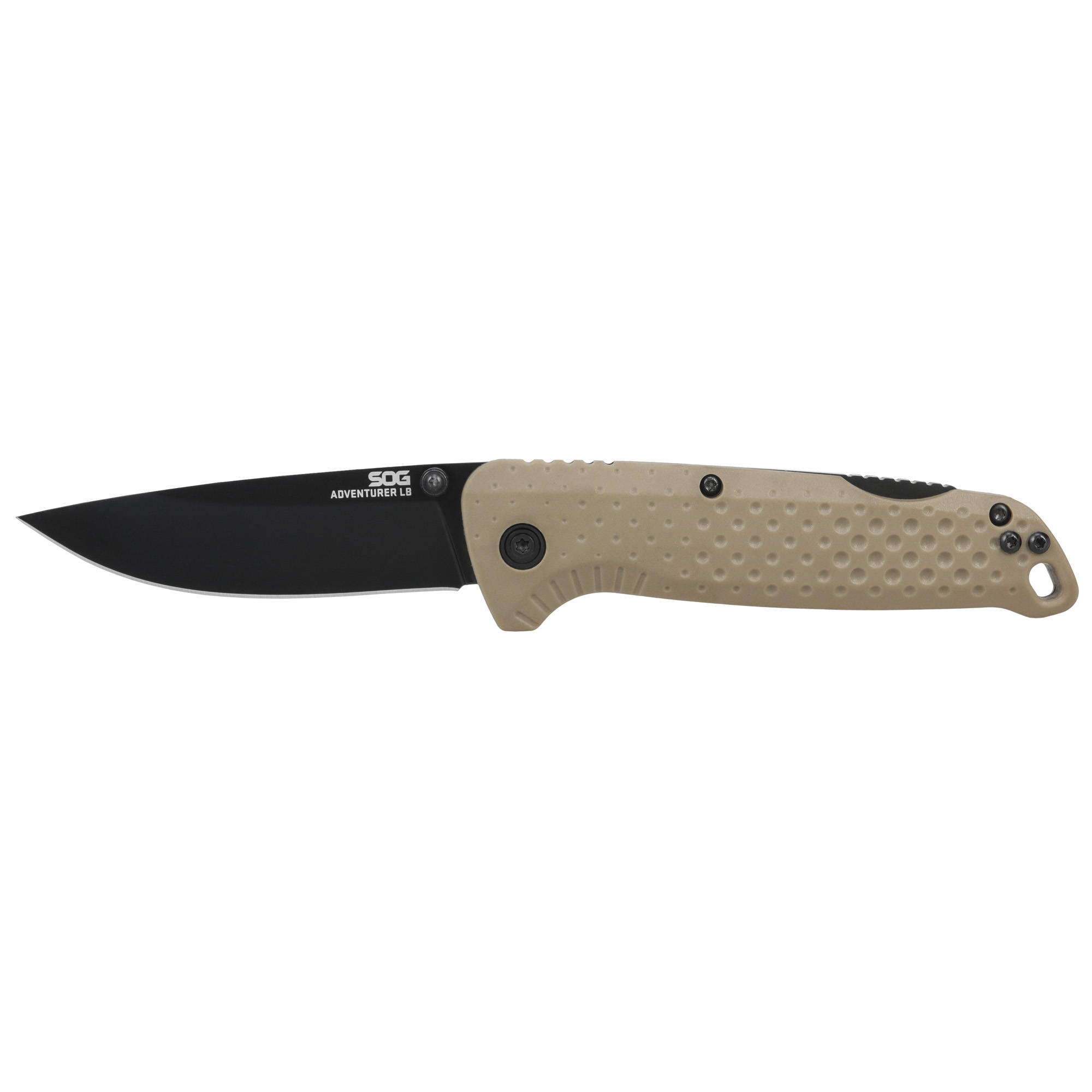SOG Knives Adventurer LB Folding Knife 3" Drop Point Blade FDE - Image 7