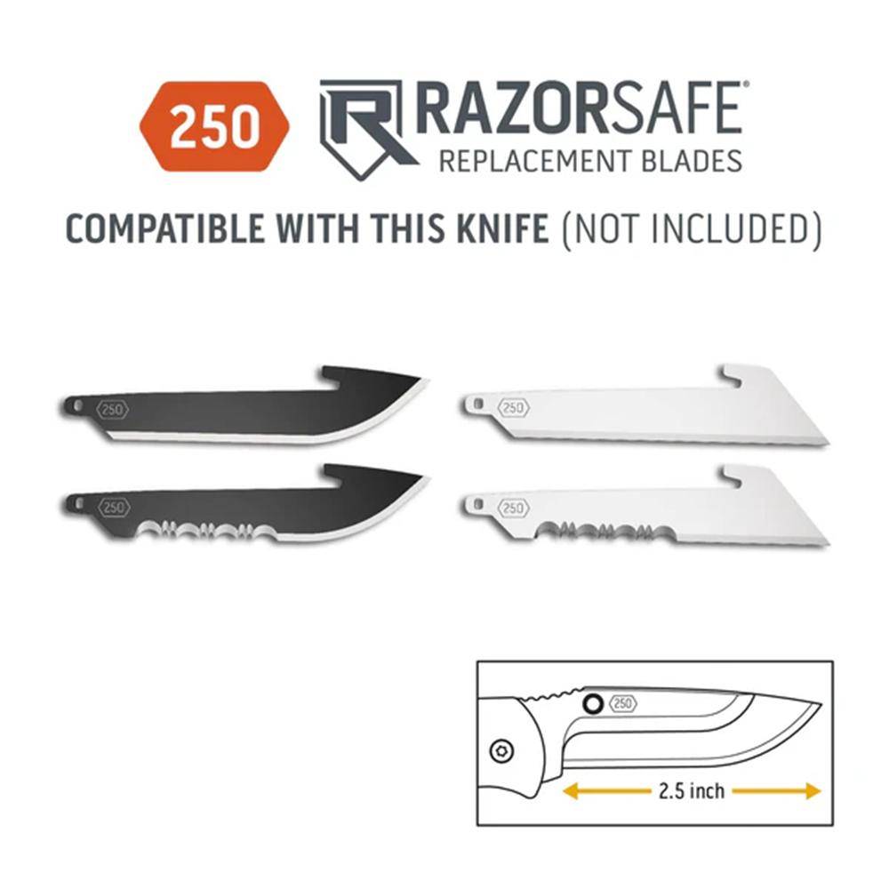 Outdoor Edge RazorEDC Lite Replaceable Blade Folding Knife 2-1/2" Drop Point Blade Green - Image 3