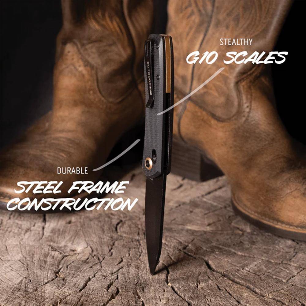 Outdoor Edge Sentinel Folding Knife 3-1/8" Blade Black - Image 4