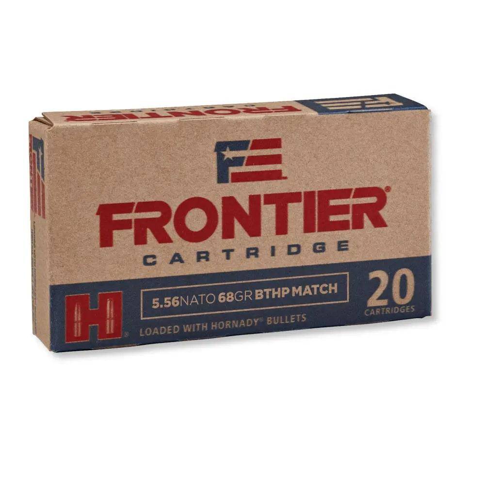 Hornady Frontier Rifle Ammunition 5.56X45 NATO 68 gr OTM 2960 fps 500/ct Case (25-20/ct)