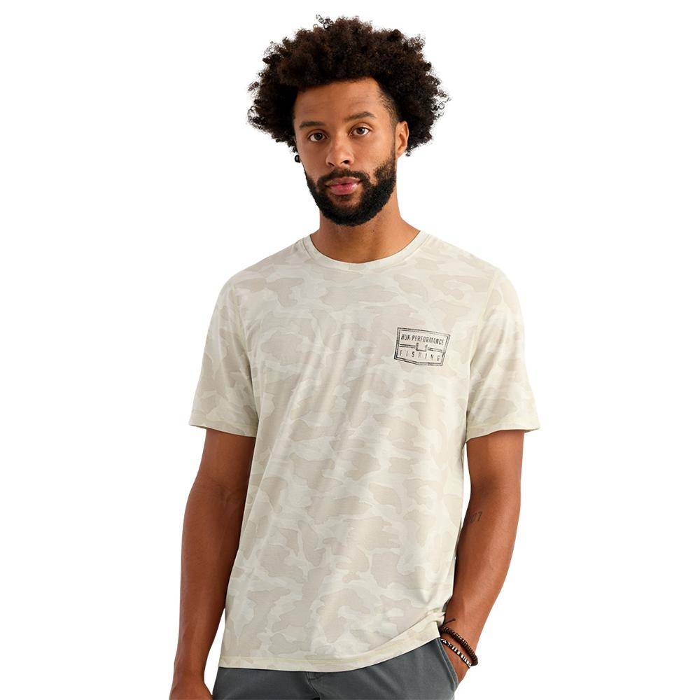 Huk Drift Performance Short Sleeve Shirt Silver Birch Camo L - Image 2