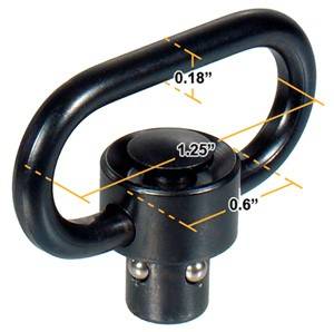 UTG BUTTON QD SLING SWIVEL 1.38" BLK - Image 5
