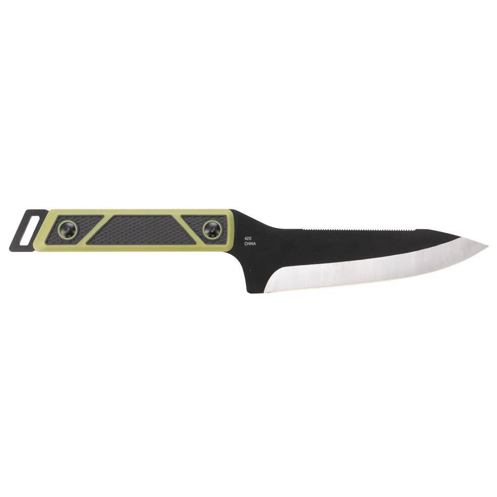 SOG Knives Terragrip Camp Knife 6-7/10" Drop Point Blade Black Green - Image 4