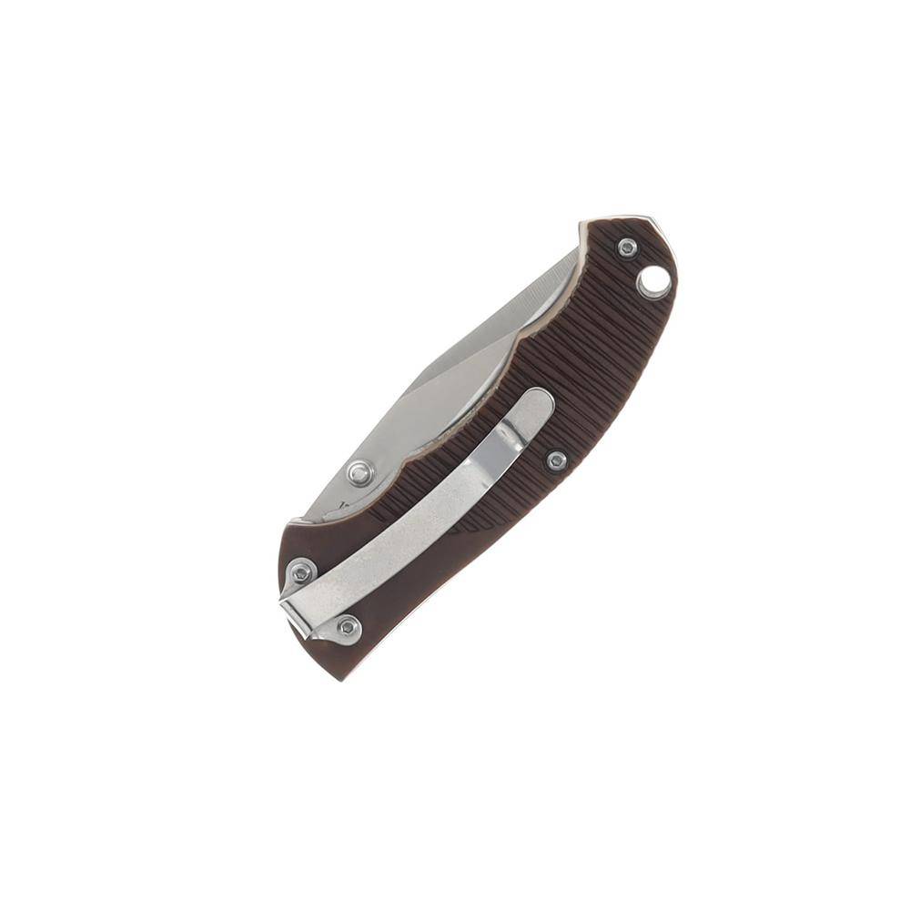 Old Timer Clip Folding Knife 2-3/4" Clip Point Blade Brown - Image 4