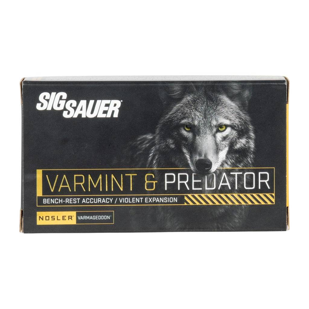 Sig Sauer Varmint & Predator Rifle Ammunition 223 Rem 55gr PT 20/ct