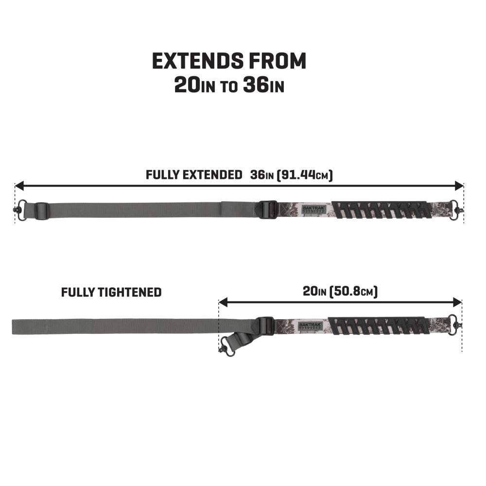 Allen Trak Traction Web Rifle Sling with QD Swivels 36" Veil Tac Grey - Image 2