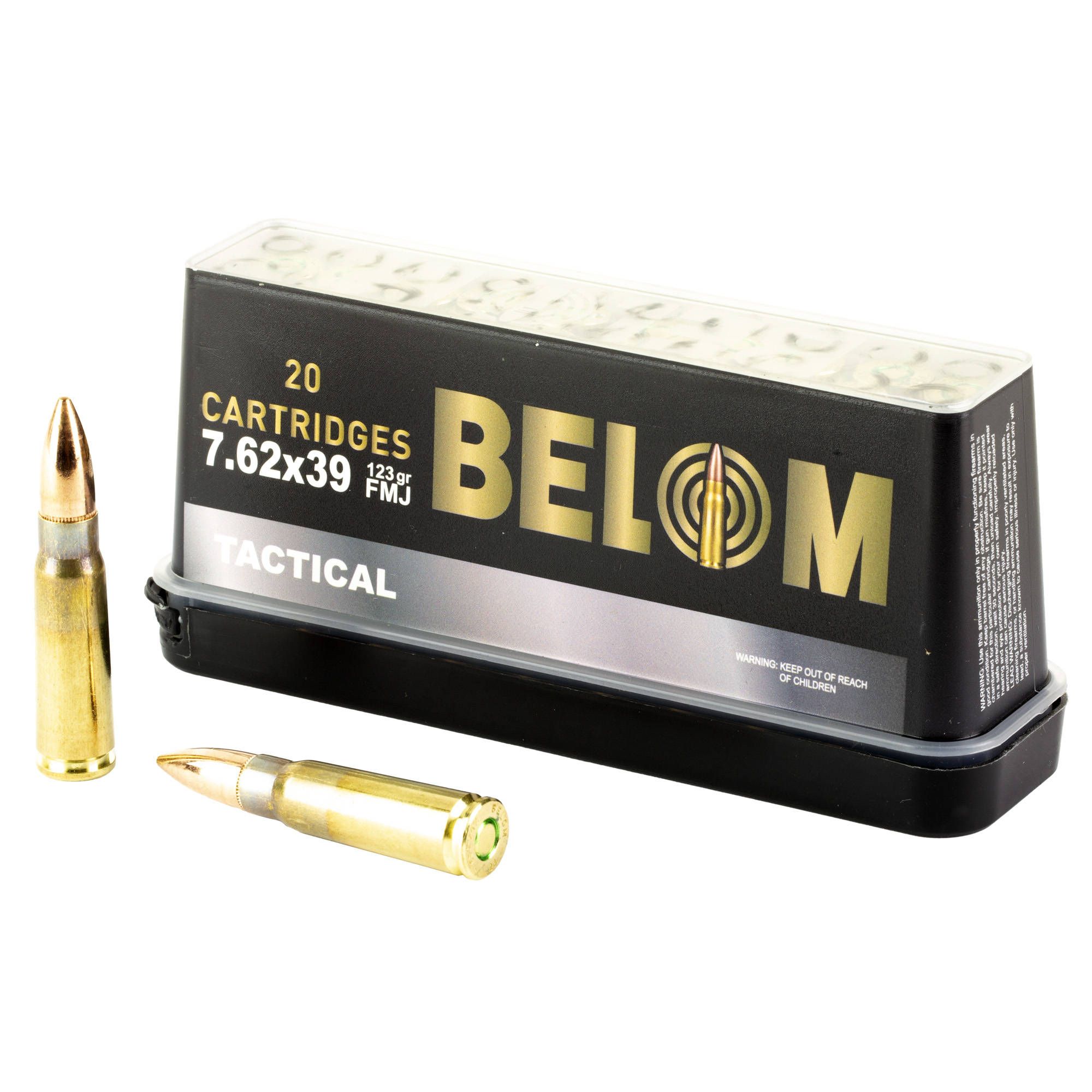 Global Ordnance Belom Rifle Ammunition 7.62x39 123gr FMJ 2296 fps 20/ct - Image 3