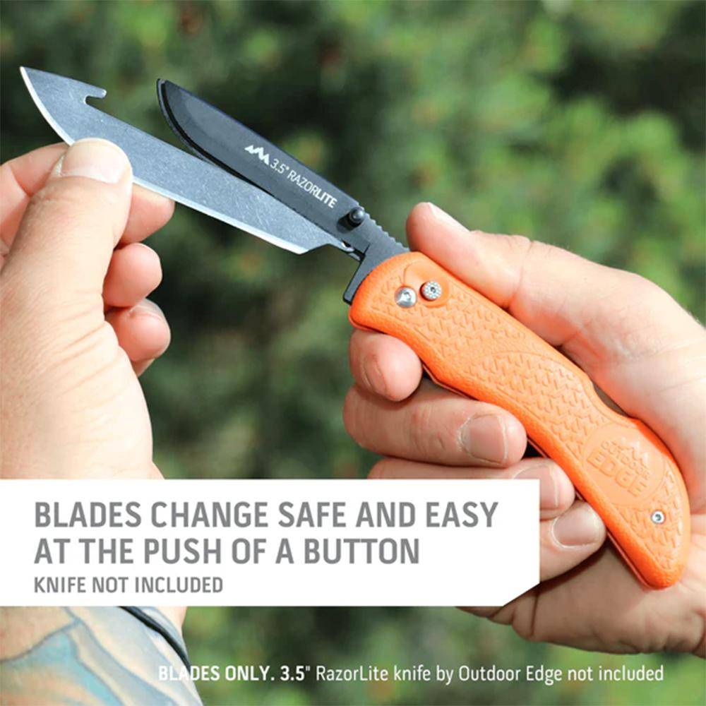 Outdoor Edge 3-1/2" Drop-Point Blade Pack 24/ct - Image 3