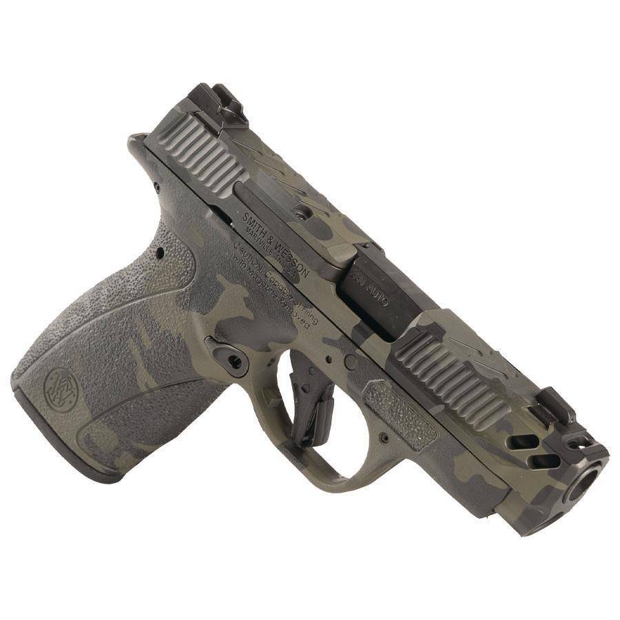 S&W PC Bodyguard 2.0 Carry Comp Handgun .380 Auto 10(1)&12(1)rd Magazines 3.1? Ported Barrel No Manual Safety Black Multicam Finish - Image 2