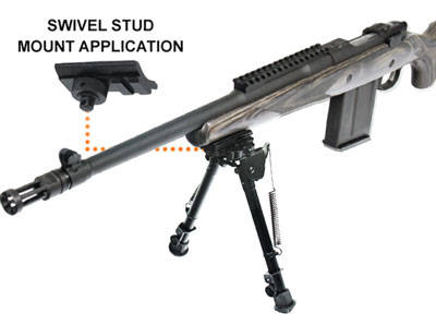 UTG TACT OP BIPOD W/QD LVR MNT 8"-12 - Image 5