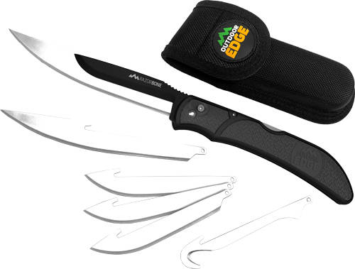 Outdoor Edge RazorBone Replaceable Blade Folding Knife with Boning Drop-point and Gutting Blades - Image 7