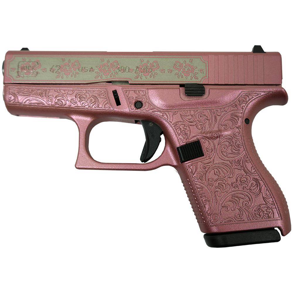 Glock 42 Custom "Glock & Roses Medusa Pink" Subcompact Handgun .380 ACP 6rd Magazines (2) 3.2" Barrel USA - Image 2
