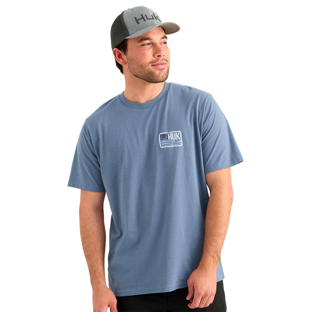 Huk Born Wave Short Sleeve Shirt Stormy Blue L - Image 3