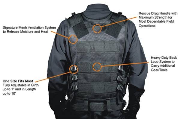 UTG TACTICAL VEST V547 BLACK - Image 4