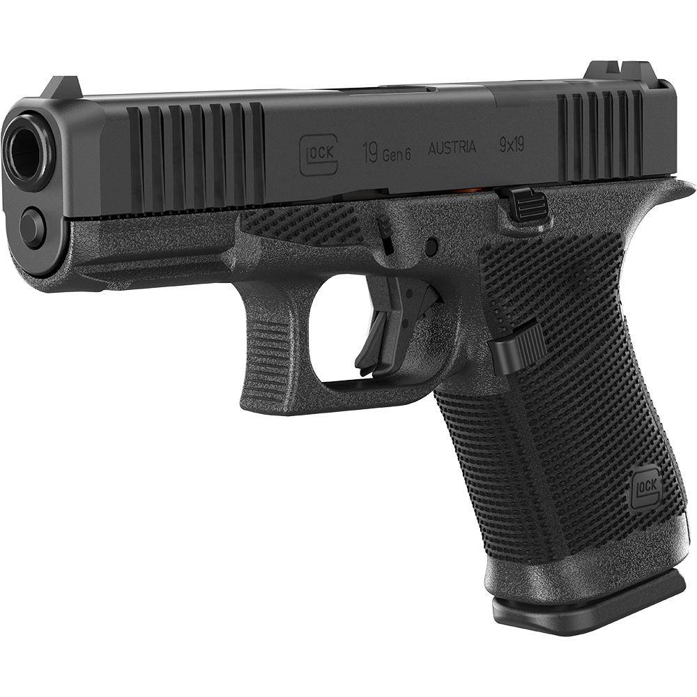 Glock 19 Gen 6 Handgun 9mm Luger 15rd Magazines (3) 4.02" Barrel Black Austria - Image 3