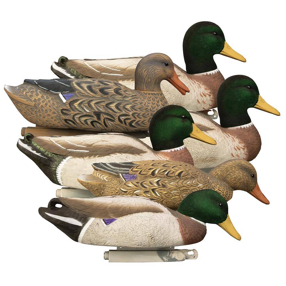 Hidgon Magnum Mallard Foam Filled Flocked Heads Duck Decoys 6/ct with Slot Bag - Image 3