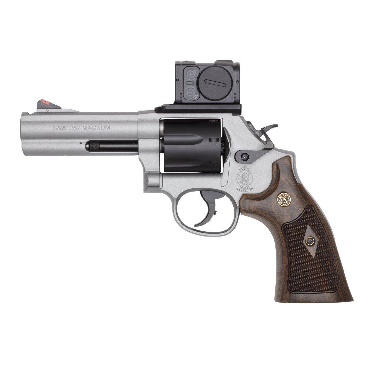 S&W 686 Plus Spec Series R Bundle 357 Mag 7rd Capacity 4.12" Barrel Titanium Cerakote w/ACRO P-2 Bag Moon Clips - Image 7